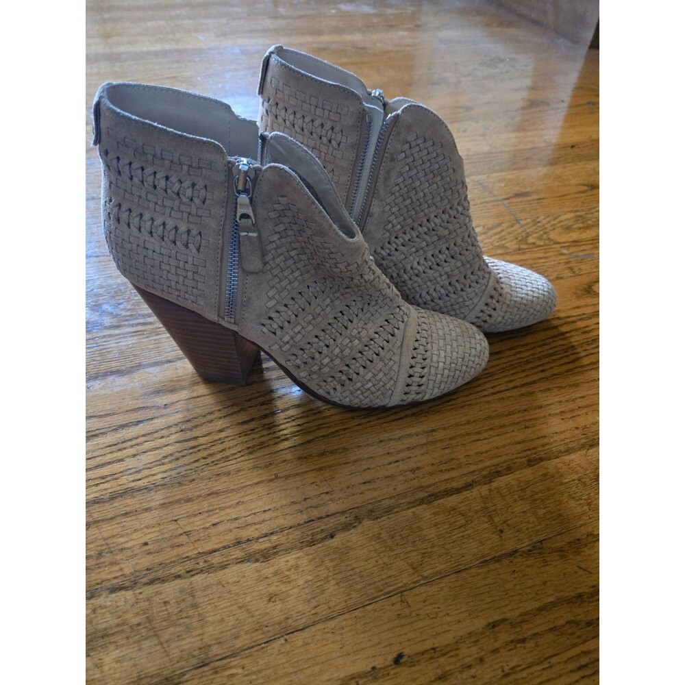 Rag & Bone Margot Perforated Suede Ankle Women's EU 40 Heeled Zipper Boots